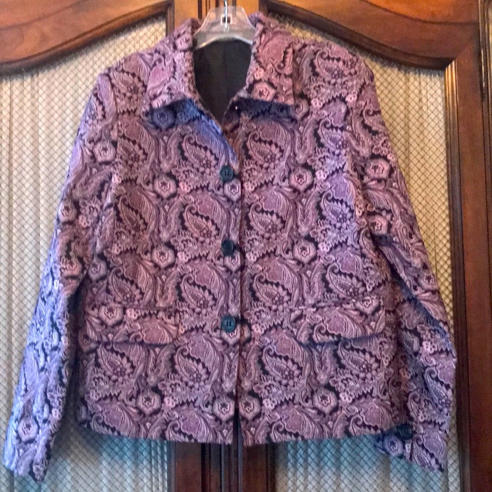 Liz Claiborne purple paisley blazer